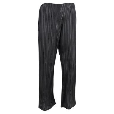 Nanushka Char Pleated Trousers in Black Vegan Leather