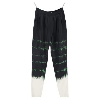 Stella McCartney Tie-Dye Printed Pants in Black Silk