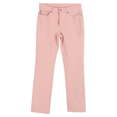 Escada Straight-Leg Jeans in Pink Cotton Denim