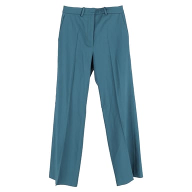 Joseph Straight Leg Trousers in Green Viscose