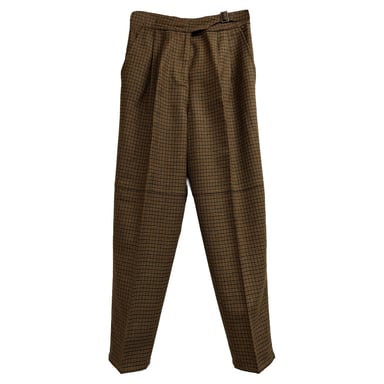 Etro Checked Trousers in Brown Wool