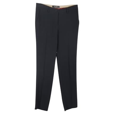 Etro Straight Leg Trousers in Black Polyester