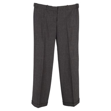 Chloé Straight-Leg Trousers in Grey Wool