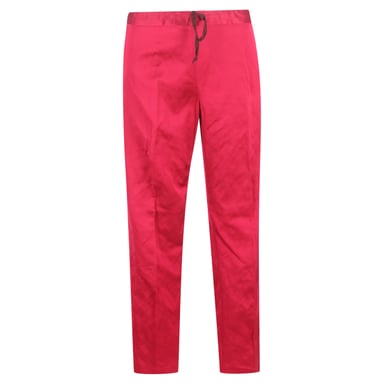 Dries Van Noten Drawstring Wide-Leg Trousers in Pink Silk