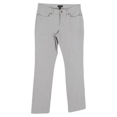 Escada Straight-Leg Jeans in Grey Cotton Denim
