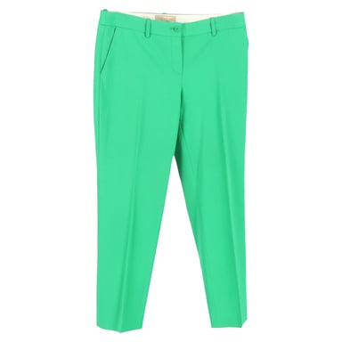 Michael Kors Straight-Leg Trousers in Green Cotton