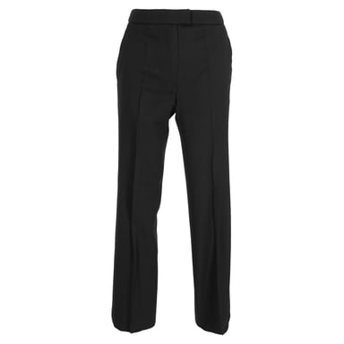 Givenchy High-Rise Straight-Leg Trousers in Black Wool