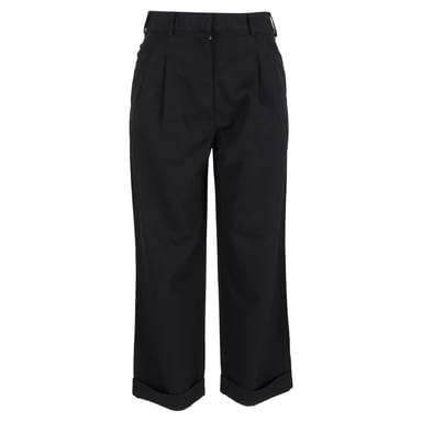 Stella McCartney Pleated Trousers in Black Wool