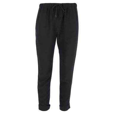 Alexander Wang Drawstring Straight-Leg Trousers in Black Viscose