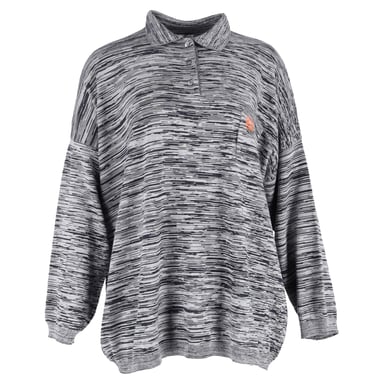 Loewe Melange Polo Jumper in grijs katoen