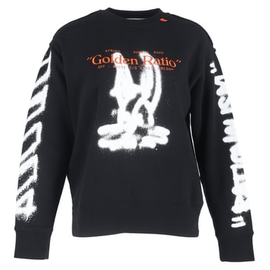 Off-White Diag Cartoon Long Sleeve T-shirt in Black Cotton