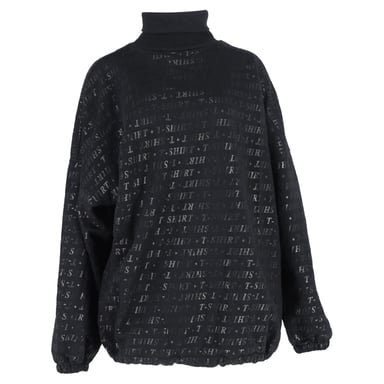 Balenciaga T-shirt All Over Print Sweater in Black Cotton