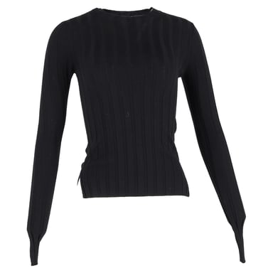 Acne Studios Ribbed Sweater in Black Wool