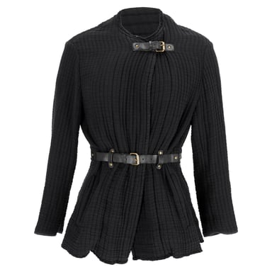 Isabel Marant Jacket with Leather Belt in Black Cotton