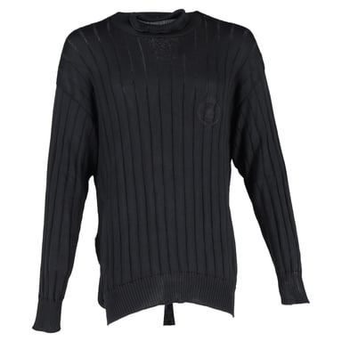 Balenciaga Oversized Turtleneck Pullover in Black Silk