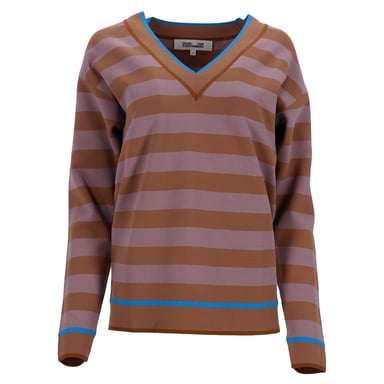 Diane Von Furstenberg Striped Sweater in Multicolor Viscose