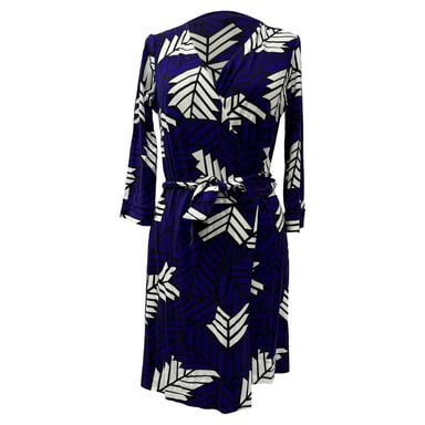 Diane Von Furstenberg New Julian Wrap Dress in Purple Viscose