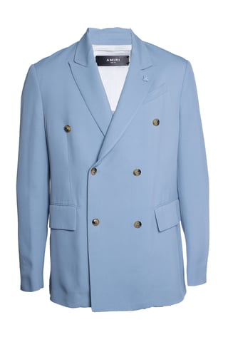 Amiri, Blue double breasted blazer jacket