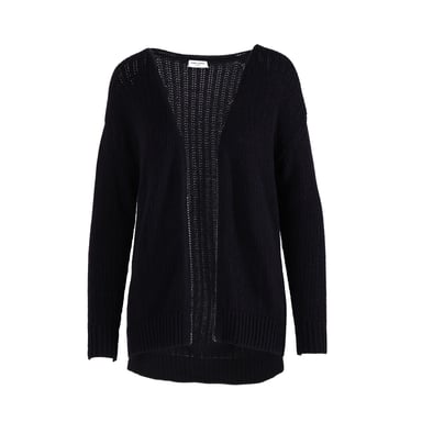 Saint Laurent Black Chain Trim Long College Cardigan - '10s