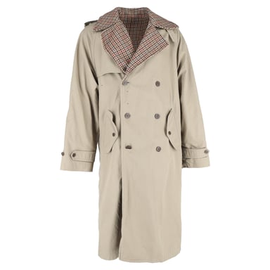 Balenciaga Reversible Trench Coat in Beige Cotton