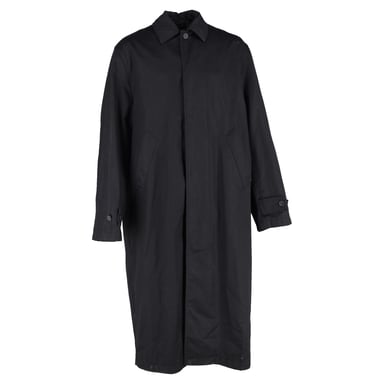 Balenciaga Long Coat in Black Cotton