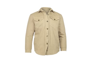 Nanushka Lined Faux Shearling Jacket in Beige Cotton