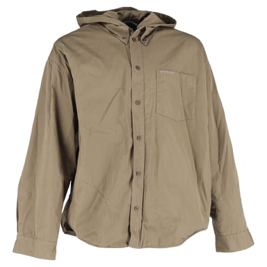 Balenciaga – Parkas med huva i beige bomull