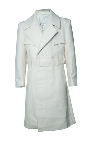 Maison Martin Margiela, Off white Melton coat