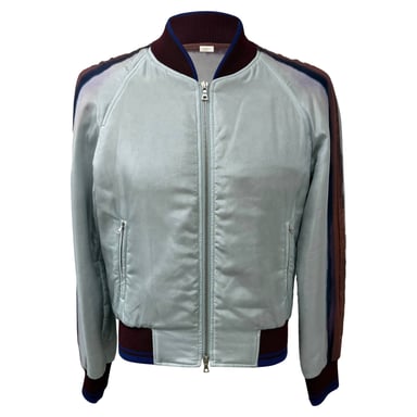 Dries Van Noten Printed Bomber Jacket in Multicolor Silk