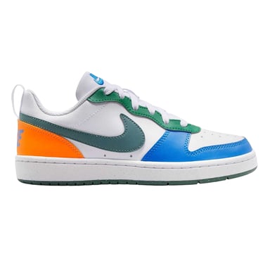 Nike Childrens/Kids Borough Low Recraft Leather Flat Trainers (White/Blue/Orange)