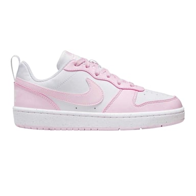 Nike Childrens/Kids Borough Low Recraft Leather Flat Trainers (White/Pink)