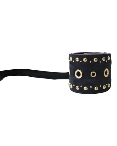 Maje Azalea Tassel Belt in Black Suede