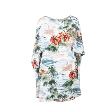 Valentino Hawaiian Couture Cape Dress - '10s