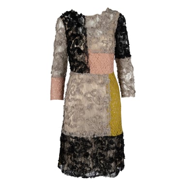 Moschino Cheap and Chic Colorblock Lace Dress - '10s