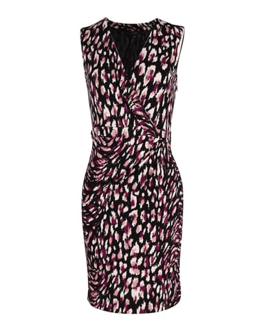 Gucci Printed Wrap Front Dress in Multicolor Viscose