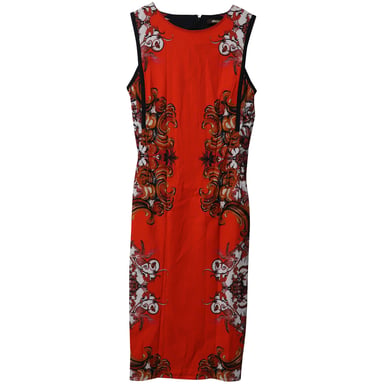 Roberto Cavalli Printed Sheath Dress in Multicolor Viscose