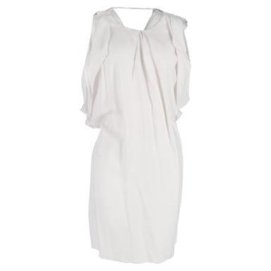 Acne Studios Sleeveless Knee-Length Dress in White Viscose