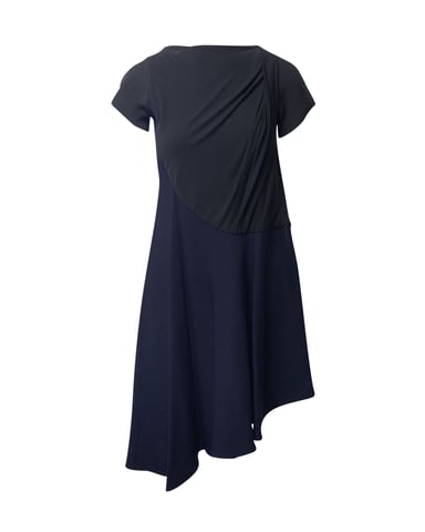 Balenciaga Vintage Knit Dress in Navy Blue Rayon