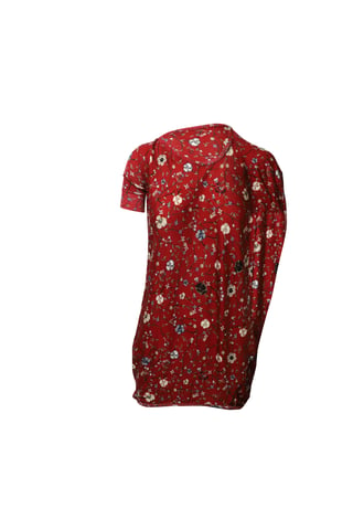 Alexander McQueen Asymmetric Back Draped Floral Dress in Multicolor Wool