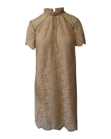Sandro Antilope Lace Dress in Peach Polyamide