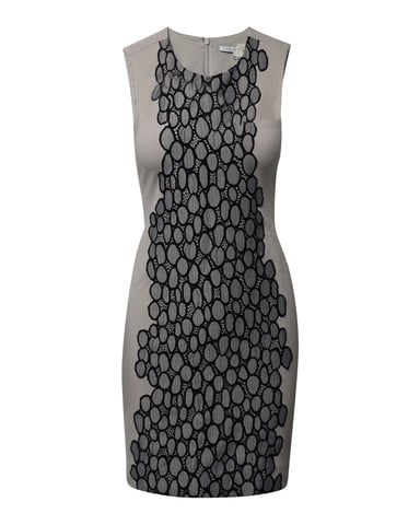 Diane Von Furstenberg Tilda Shift Dress in Grey Viscose