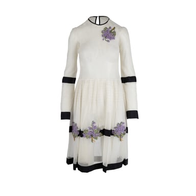 Red Valentino Sheer Embroidered Midi Dress - '10s