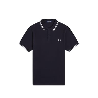 Fred Perry Mens Twin Tip Polo Shirt (Navy Blue)