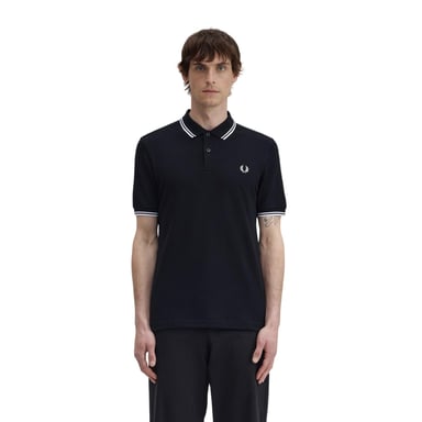 Fred Perry Mens Twin Tip Polo Shirt (Black)