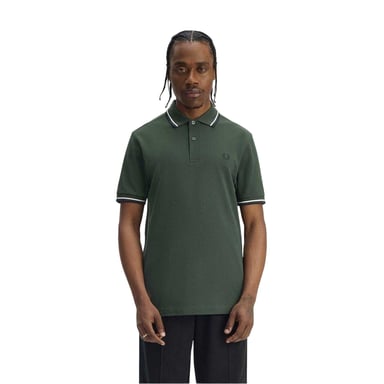 Fred Perry Mens Twin Tip Polo Shirt (Court Green)