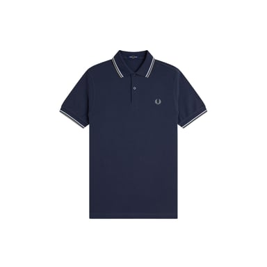 Fred Perry Mens Twin Tip Polo Shirt (Airforce Blue)