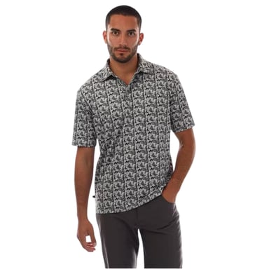 Farah Mens Trawick Geometric Polo Shirt (Harbour Mist)