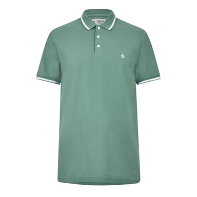 Original Penguin Mens Regular Short-Sleeved Polo Shirt (Oil Blue)
