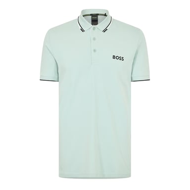 Boss Mens Paddy Pro Cotton Pique Polo Shirt (Turquoise Green)
