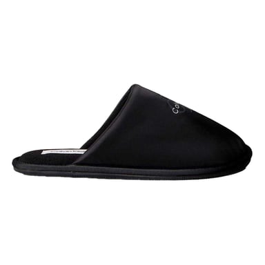 Calvin Klein Mens Wordmark Flat Mules (Triple Black)